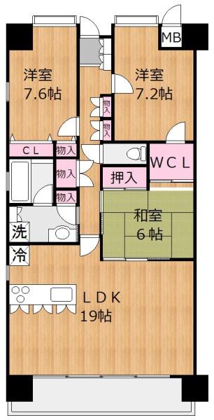 　間取り　魅力的な間取りです