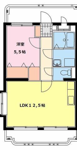 　間取り　広々12.5帖