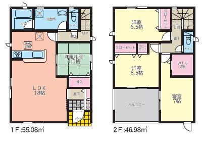 　間取り　家族にうれしい間取りです