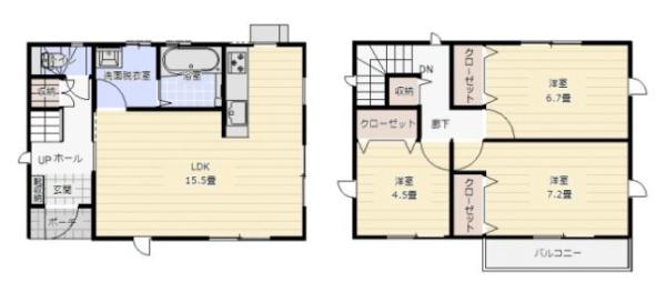　間取り　使いやすい間取りが魅力です