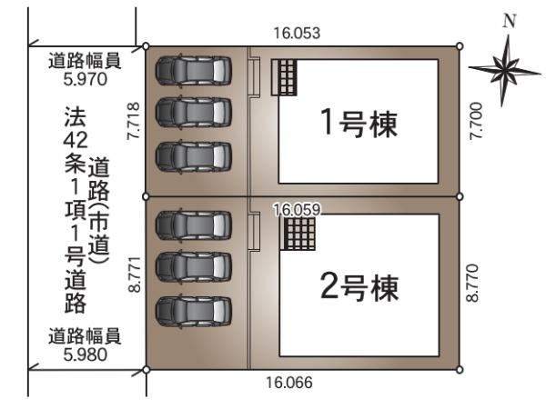 　区画図　区画図で敷地の全体像が把握できます
