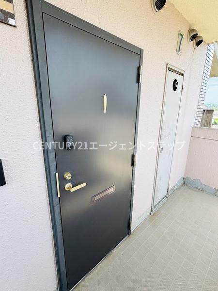　玄関　玄関ドアが特徴的です
