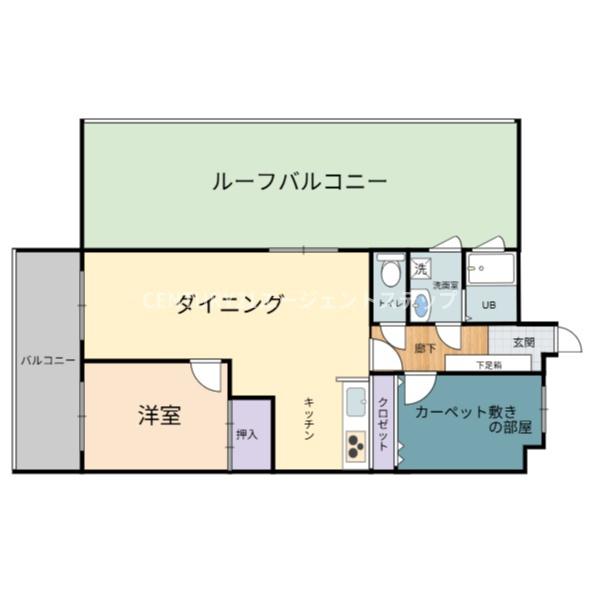 　間取り　開放感ある間取りです