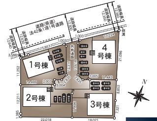 　区画図　区画図で全体配置が分かりやすいです