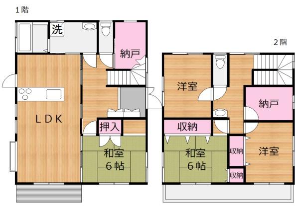 　間取り　収納が豊富な間取りです