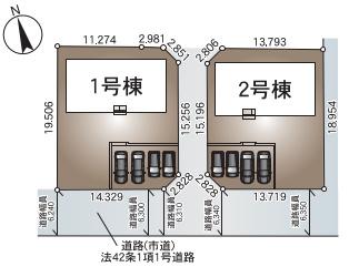 　区画図　区画図で配置が分かりやすいです