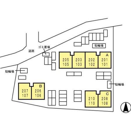 セピアコートA棟　現地案内図　