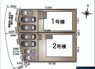 　区画図　区画図で敷地の広さを確認できます