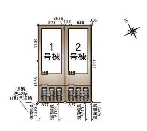 　区画図　区画図で分かりやすい配置です