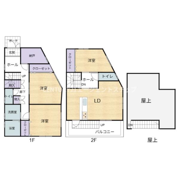 　間取り　多彩な間取りが魅力の間取り図です