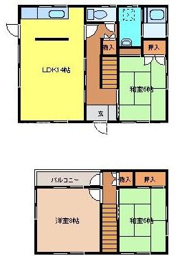 　間取り　昭和63年3月築