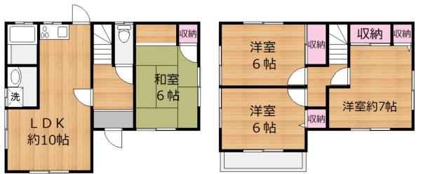 　間取り　リフォーム前の間取。現況優先いたします
