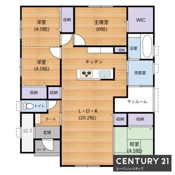 　間取り　多機能な間取りです