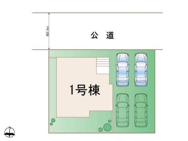 　区画図　駐車しやすい区画図です