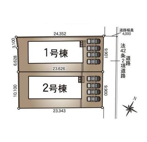 　全体区画図　全体区画図で配置が分かります