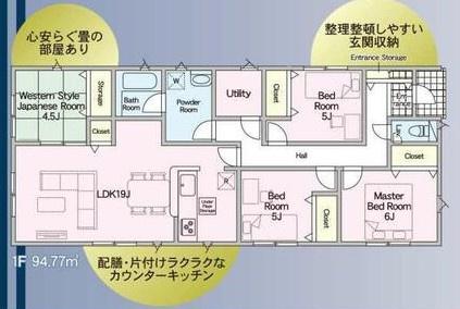 　間取り　家族で使いやすい間取りです