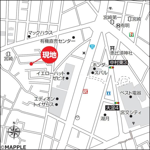 　現地案内図　現地案内図で周辺を確認できます