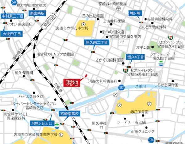 　現地案内図　現地案内図で周辺施設充実です