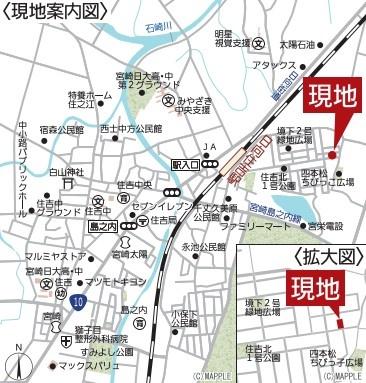 　現地案内図　現地案内図で周辺が一目瞭然です