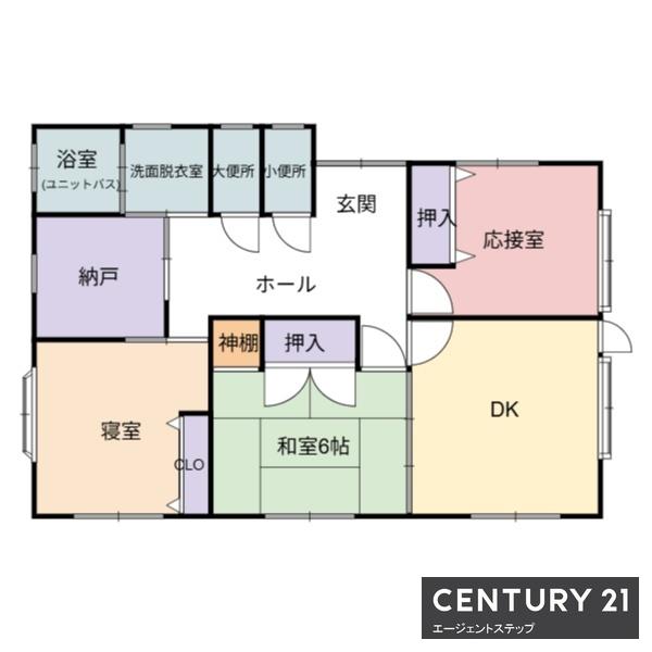 　間取り　機能的に配置された間取りです