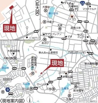 　現地案内図　現地案内図で周辺が確認できます