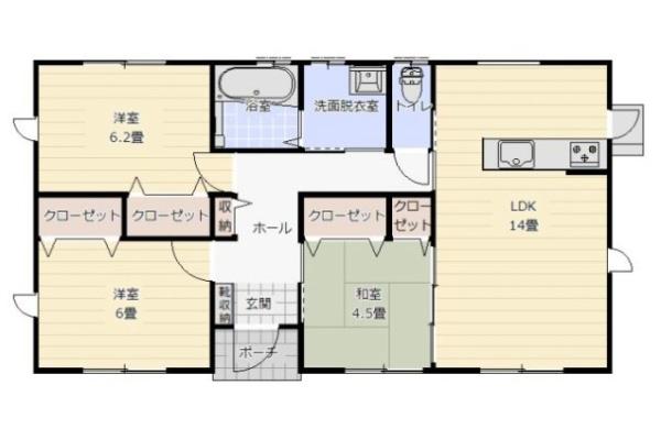 　間取り　間取りが機能的です