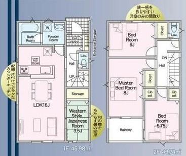 　間取り　多彩な部屋数が魅力の間取りです