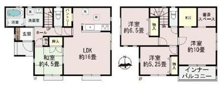 　間取り　多彩な用途に対応できる間取りです