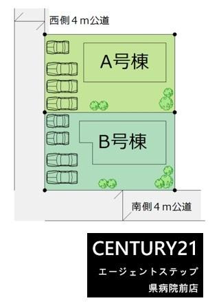 　全体区画図　全体区画図で敷地の様子が確認できます