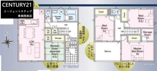 　間取り　機能的な間取りです