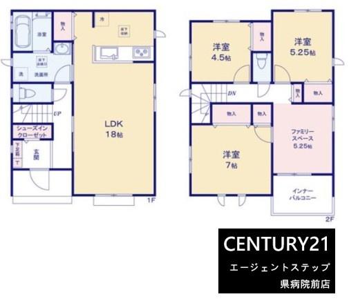 　間取り　多彩な部屋が魅力の間取りです