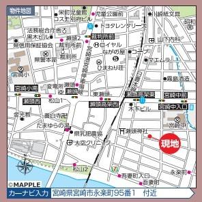 　現地案内図　現地案内図でアクセス良好です