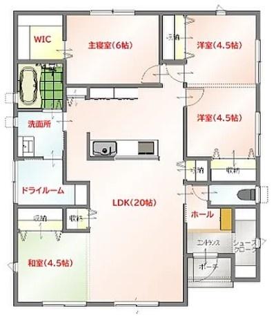 　間取り　多機能な間取りが魅力です