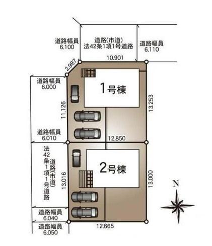 　全体区画図　全体区画図は見やすい配置です