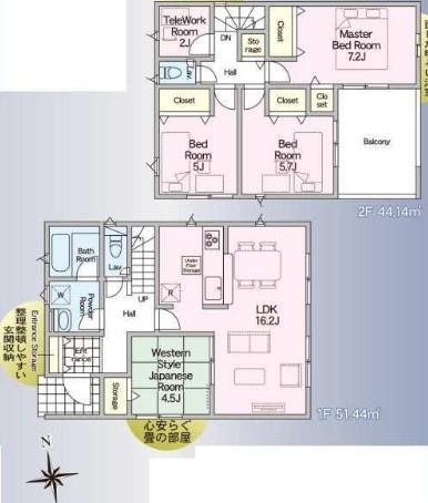 　間取り　使いやすさを考えた間取りです