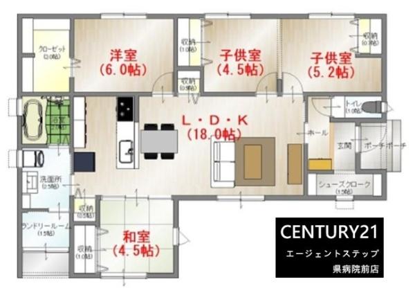 　間取り　機能的な間取りで快適です