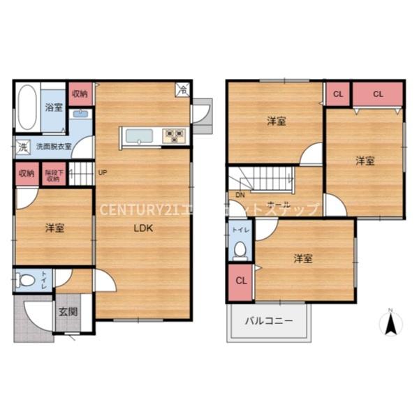 　間取り　収納が充実した間取りです
