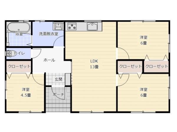 　間取り　使いやすい間取り図です
