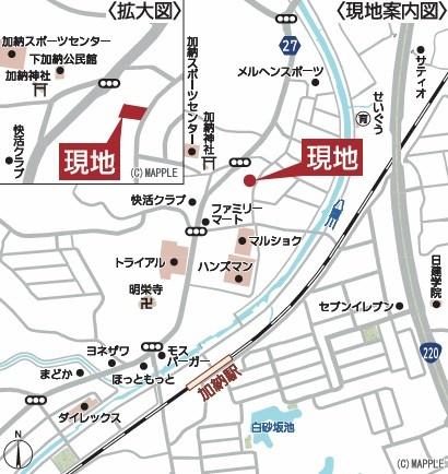 　現地案内図　現地案内図で周辺環境が分かります