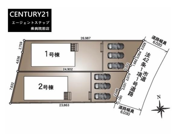 　全体区画図　全体区画図で配置が明快です