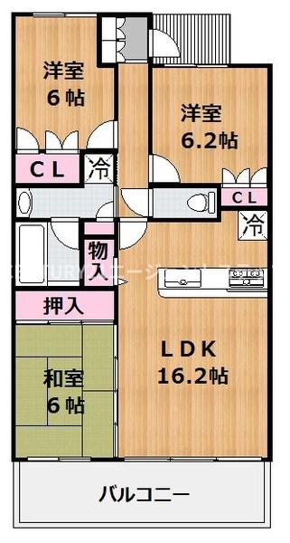 　間取り　多彩な部屋構成の間取りです