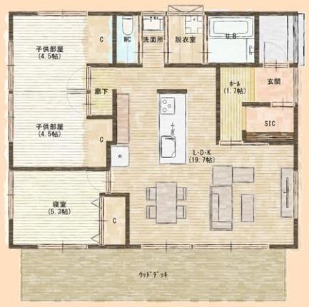 　間取り　間取りが使いやすい設計です