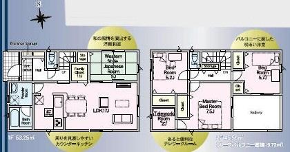 　間取り　使いやすい間取りが魅力です