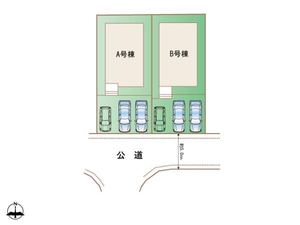 　全体区画図　全体区画図で配置が明確です